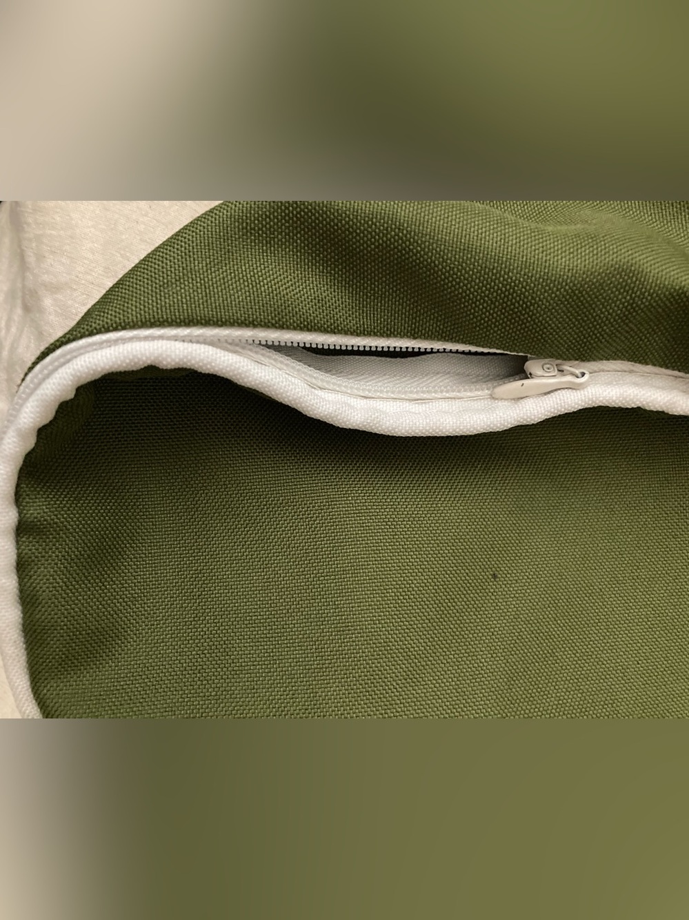 Outdoor brand khaki green zipper lumbar pillow cover